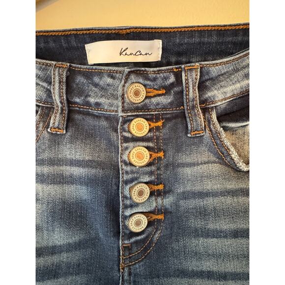 Kancan Estilo Distressed Button-Fly Skinny Jeans Size 7/27 - Picture 2 of 7